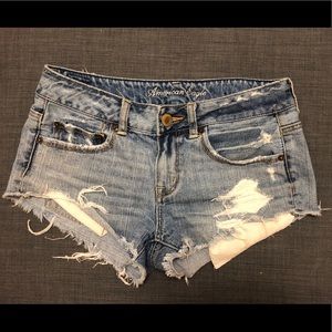 Distressed American Eagle jean shorts